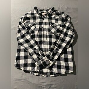 Levi's Black and White Plaid Men's Shirt